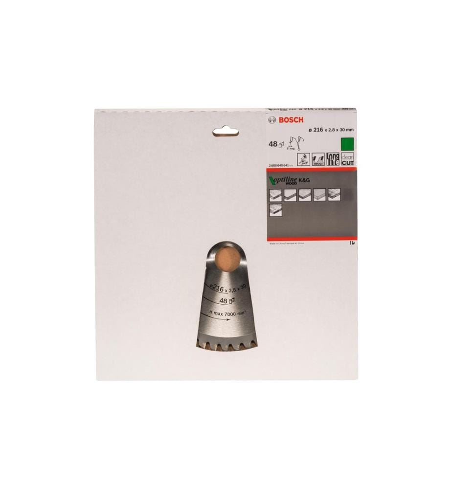 BOSCH - Professional Lame de scie circulaire Optiline Wood, 216 x 30 x 2.8 mm, Z 48
