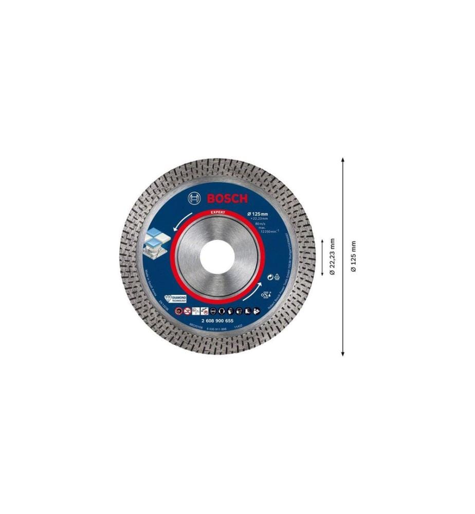 BOSCH - Professional Disque de coupe diamanté EXPERT HardCeramic, 125 mm