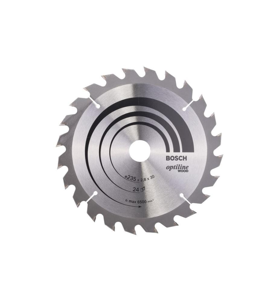 BOSCH - Professional Lame de scie circulaire Optiline Wood, 235 x 30 x 2.8 mm, Z 24