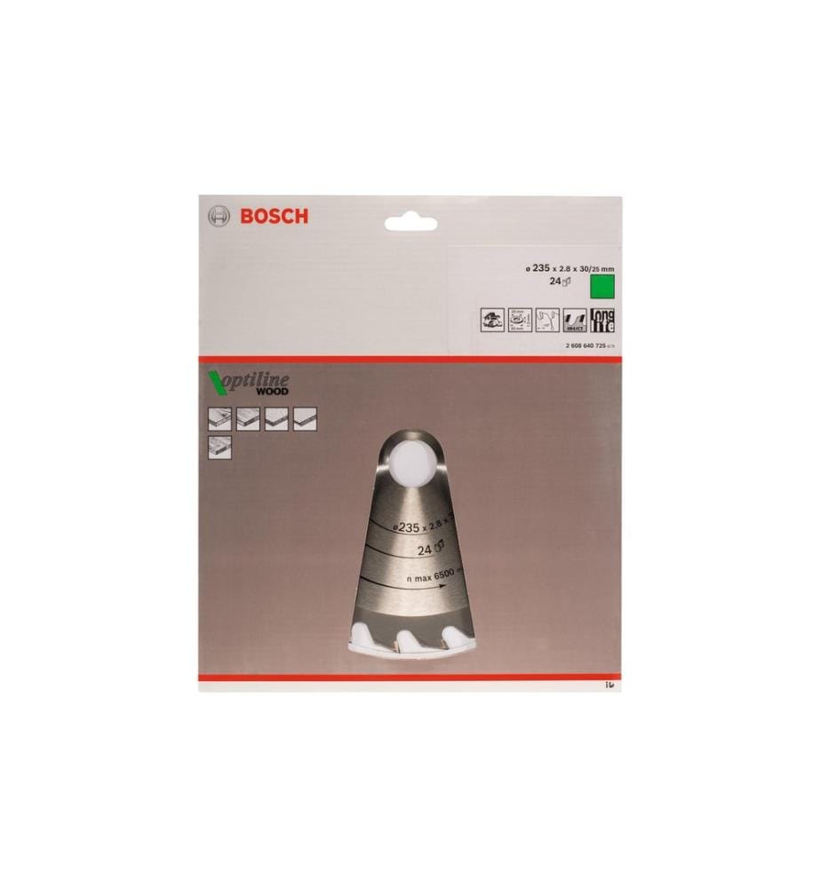 BOSCH - Professional Lame de scie circulaire Optiline Wood, 235 x 30 x 2.8 mm, Z 24