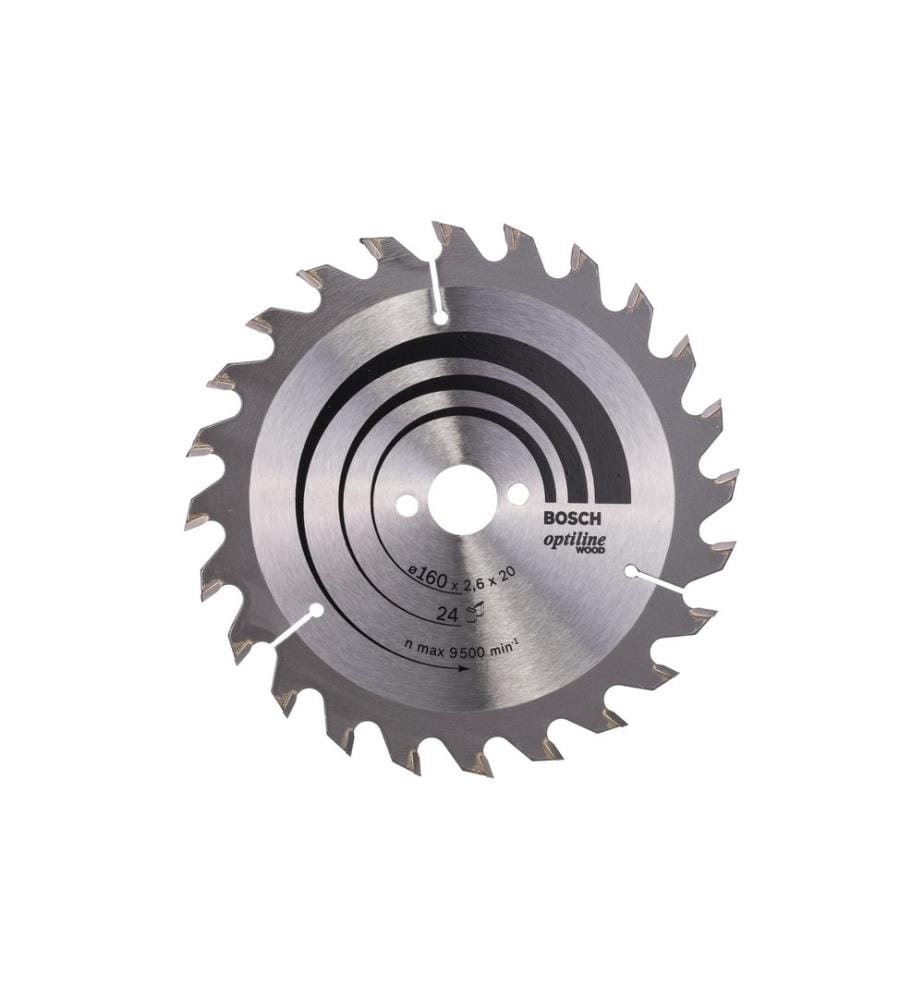BOSCH - Professional Lame de scie circulaire Optiline Wood, 160 x 20 x 2.6 mm, Z 24
