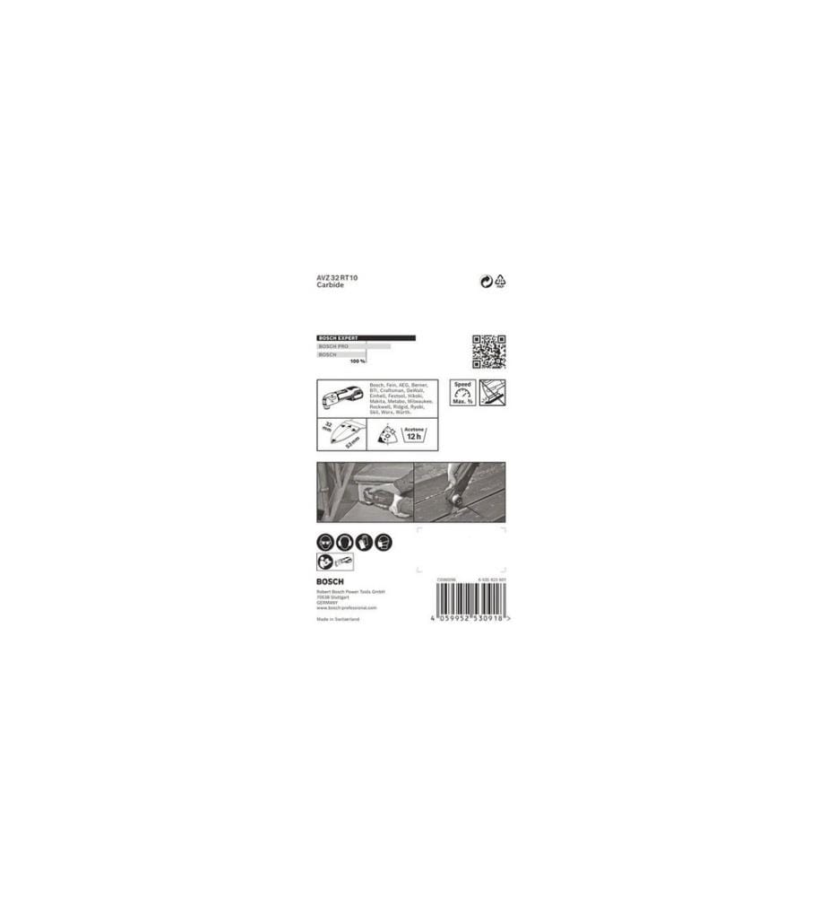 BOSCH - Professional Schleiffinger EXPERT Fine AVZ 32 RT10, 32 x 50 mm