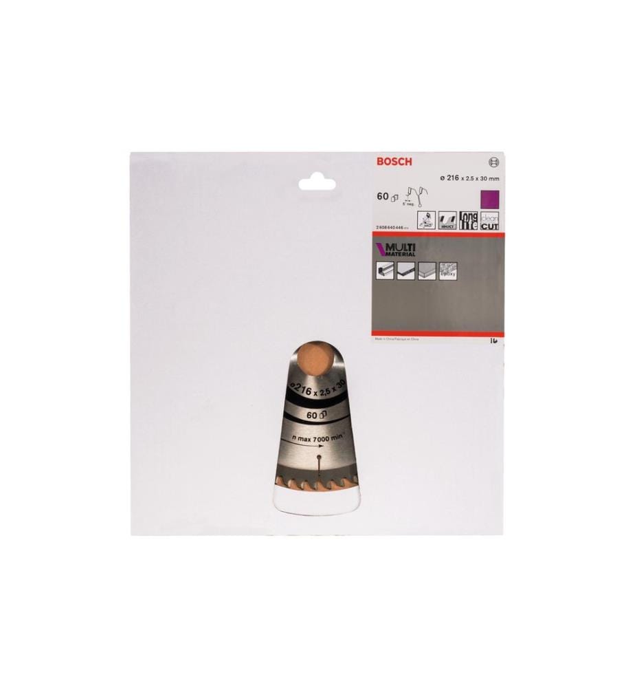 BOSCH - Professional Lame de scie circulaire Multi Material, 216 x 30 x 2.5 mm, Z 60
