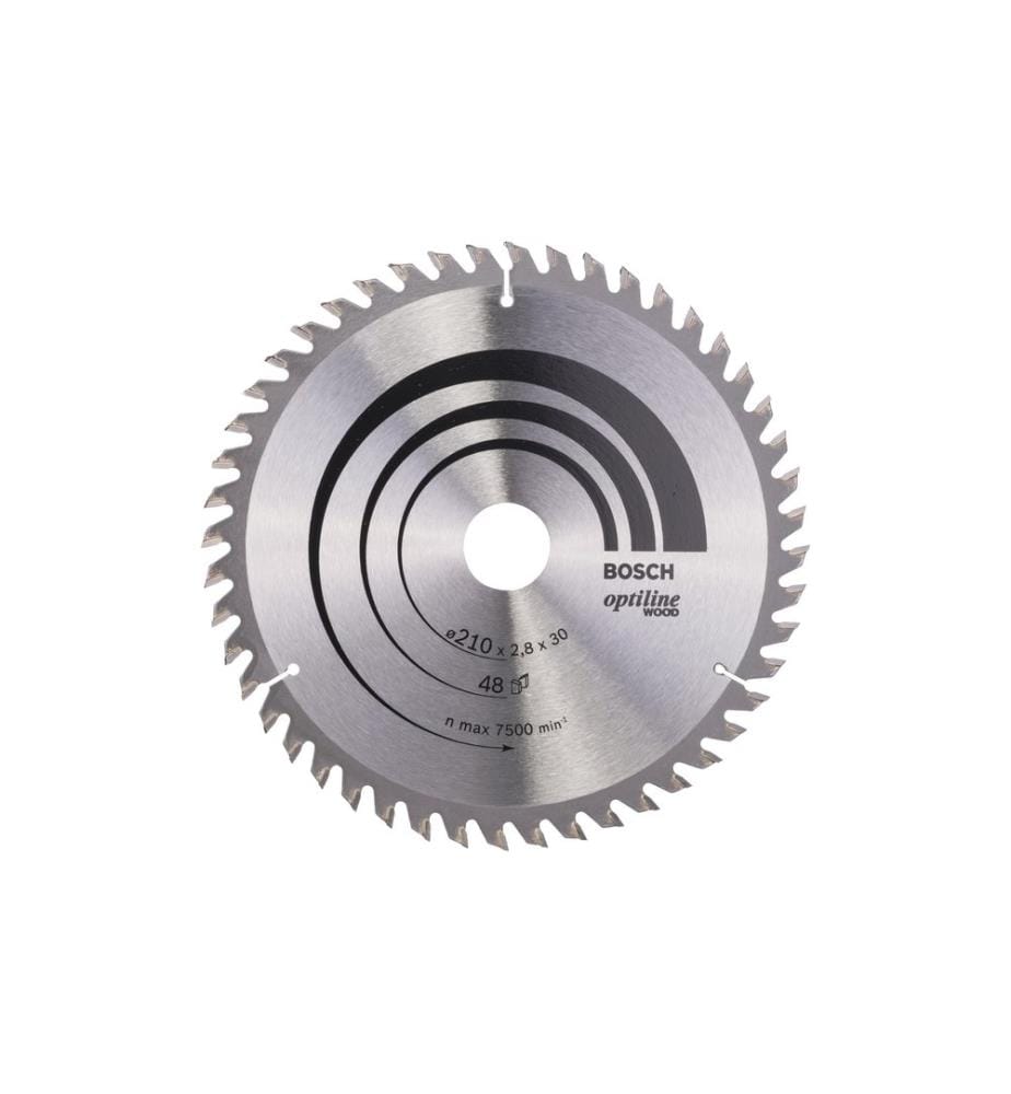 BOSCH - Professional Lame de scie circulaire Optiline Wood, 210 x 30 x 2.8 mm, Z 48