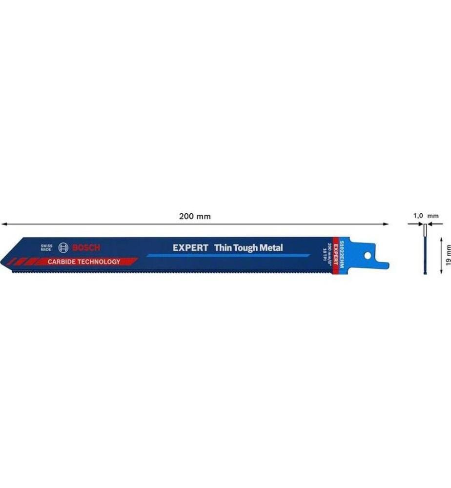 BOSCH - Professional Lame de scie sabre EXPERT Thin Tough Metal S 1022 EHM