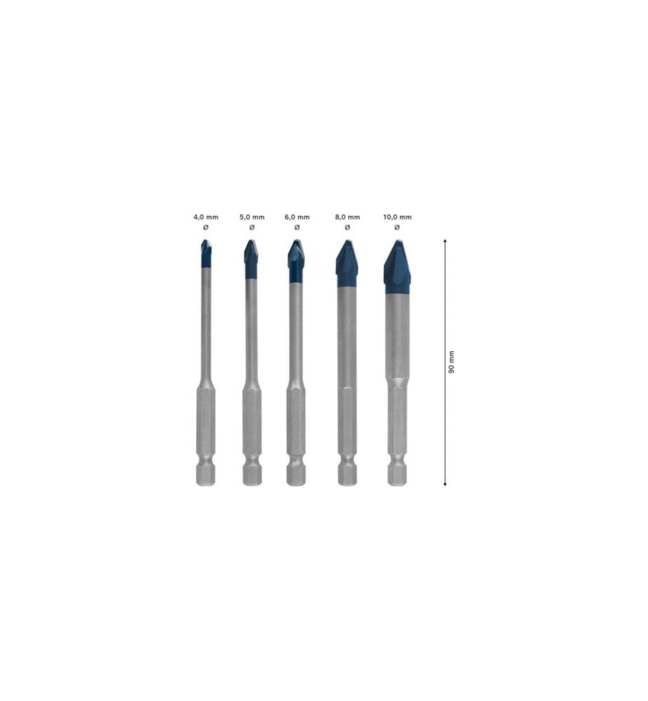 BOSCH - Professional Kits de forets Expert HEX-9 HardCeramic, 5 pièces