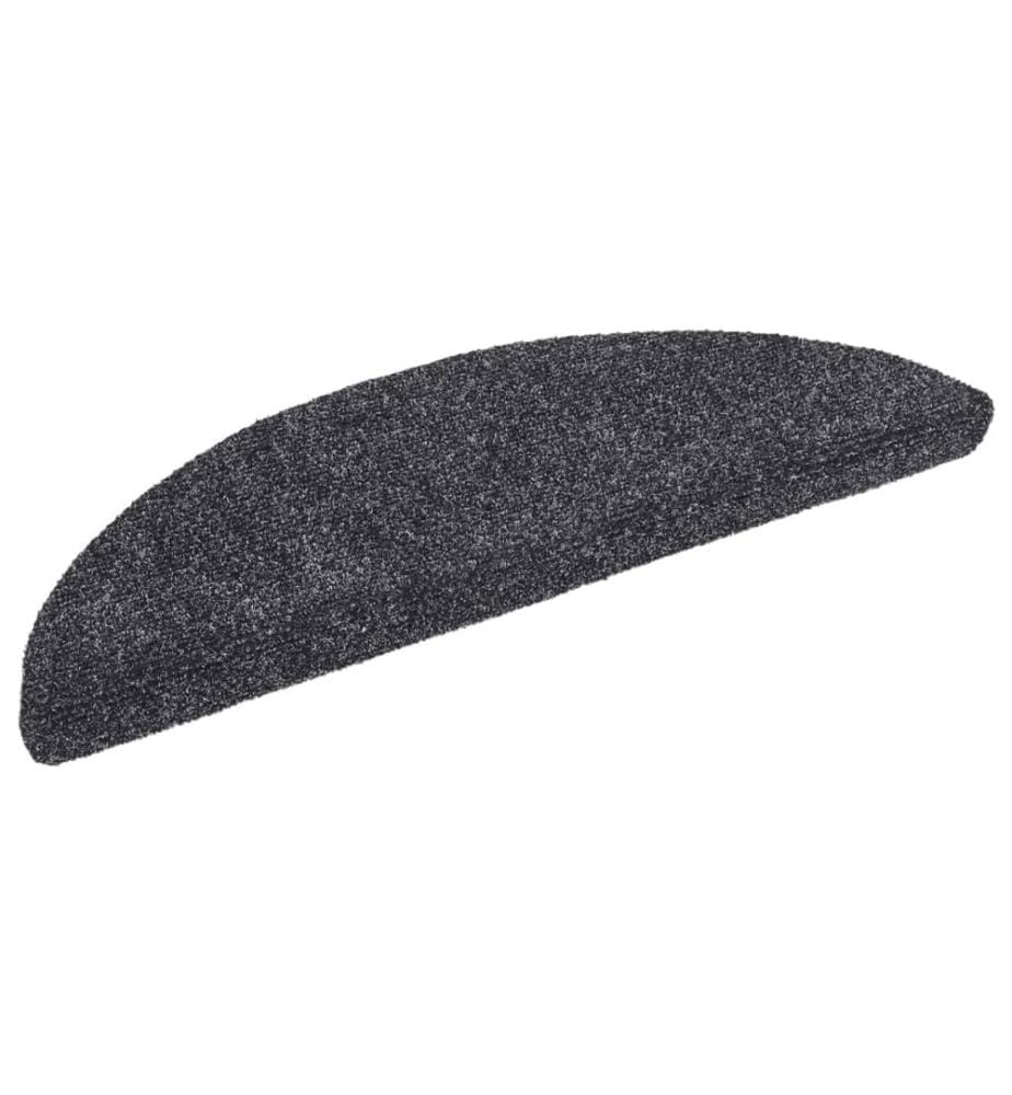 Stufenmatten Selbstklebend 15 Stk. 56x17x3 cm Dunkelgrau Halbrund