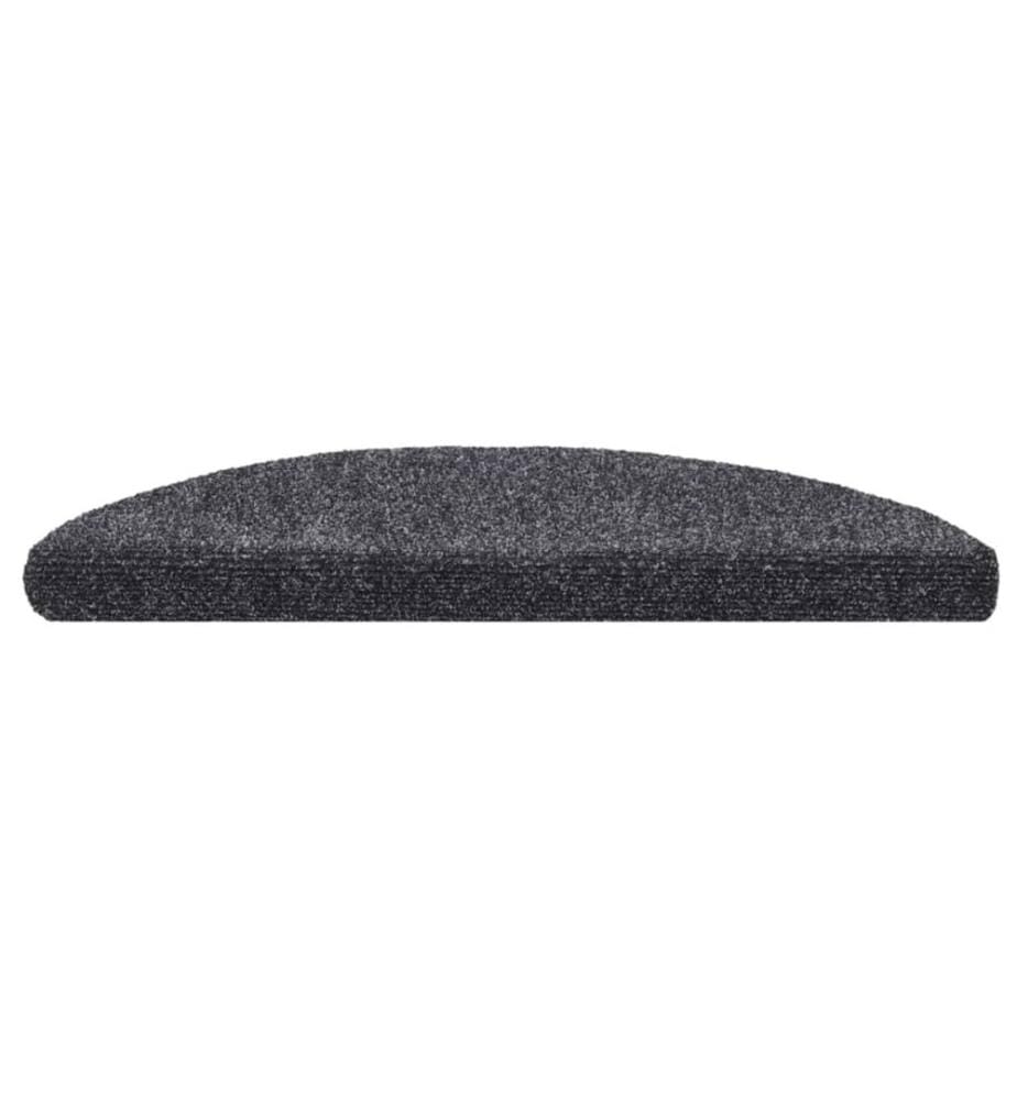 Stufenmatten Selbstklebend 15 Stk. 56x17x3 cm Dunkelgrau Halbrund