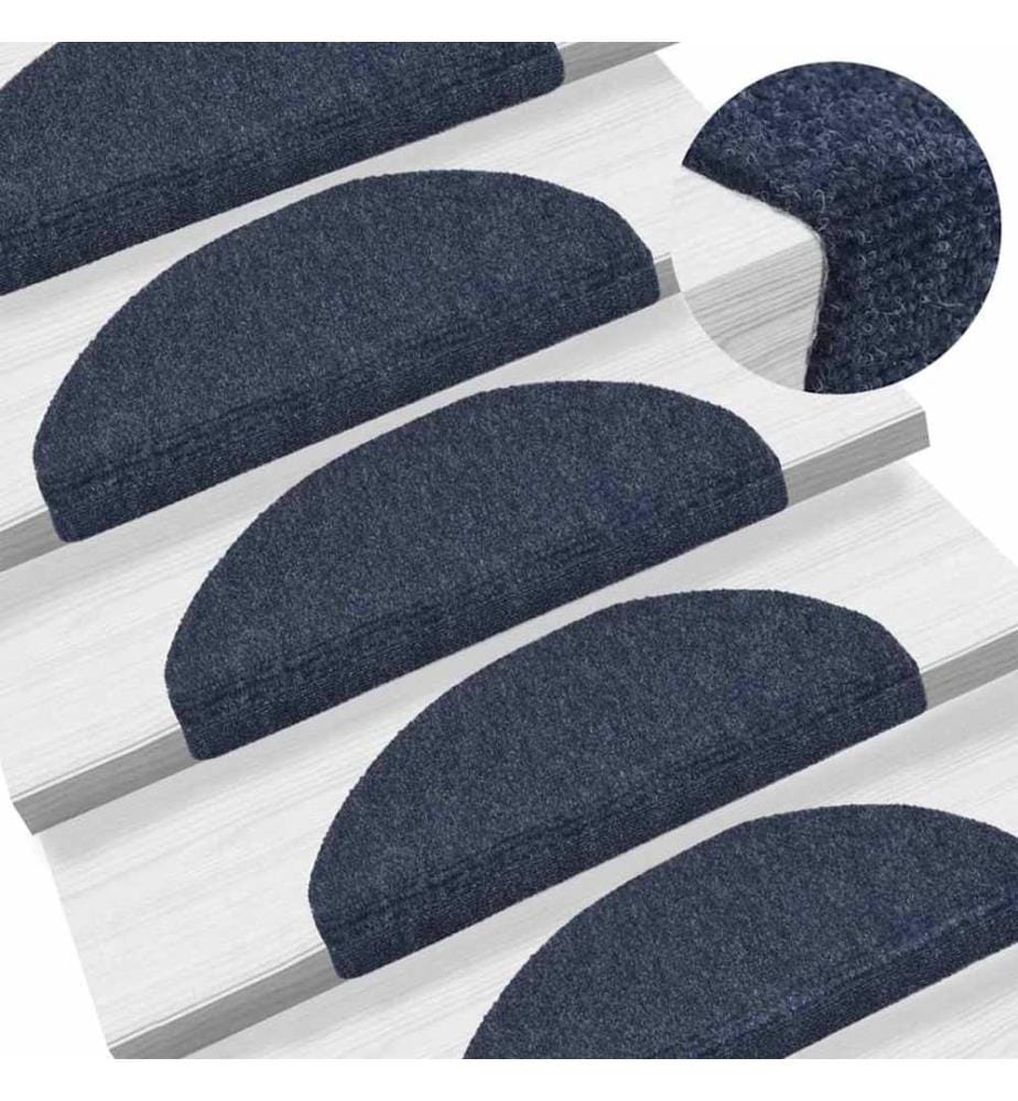Stufenmatten Selbstklebend 15 Stk. 65x21x4 cm Blau Halbrund Gross