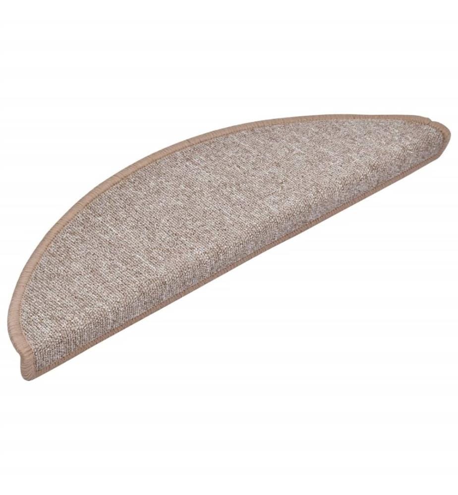 Stufenmatten 15 Stk. 56x17x3 cm Hellbraun Halbrund
