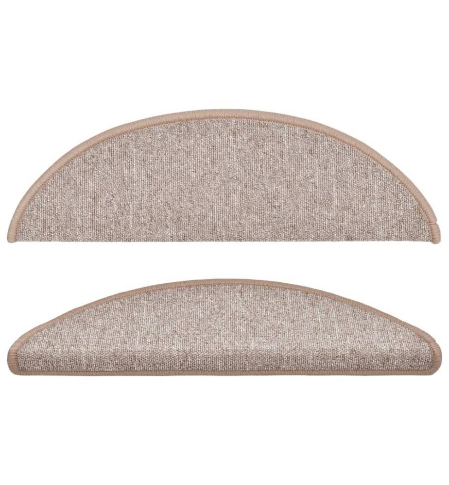 Stufenmatten 15 Stk. 56x17x3 cm Hellbraun Halbrund