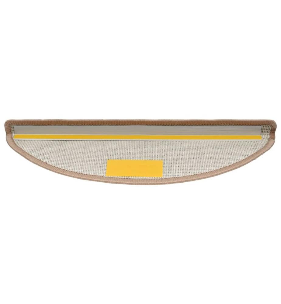 Stufenmatten 15 Stk. 56x17x3 cm Hellbraun Halbrund