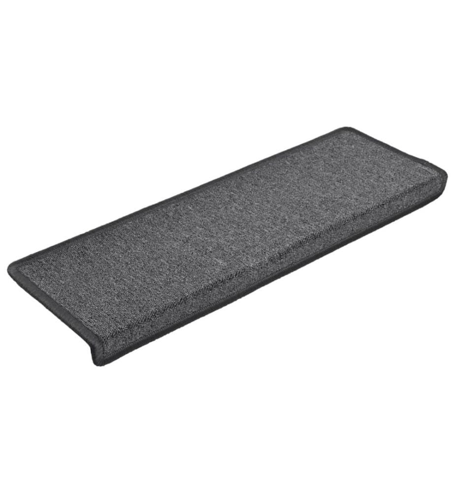 Stufenmatten 15 Stk. 65x21x4 cm Dunkelgrau Rechteckiger Rand