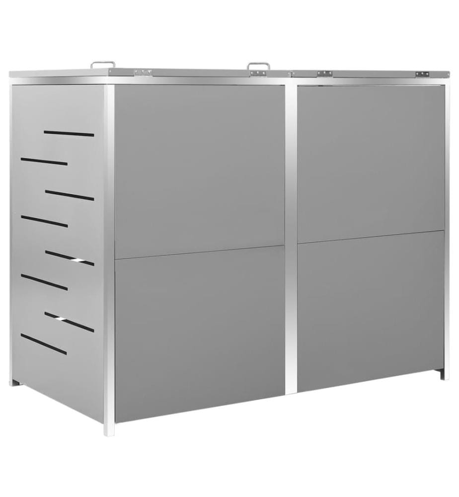 Abri pour deux poubelles 138x77,5x112,5 cm Inox
