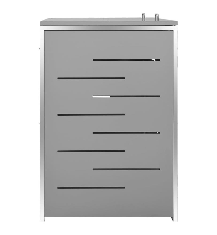 Abri pour deux poubelles 138x77,5x112,5 cm Inox