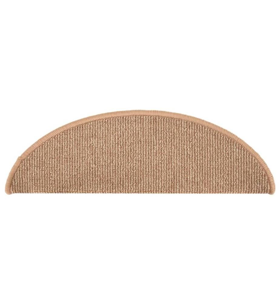 Stufenmatten 15 Stk. 56x17x3 cm Hellbraun Halbrund