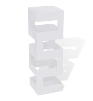 Schirmständer Schirmhalter Gehstock Stahl quadratisch weiss 48,5 cm