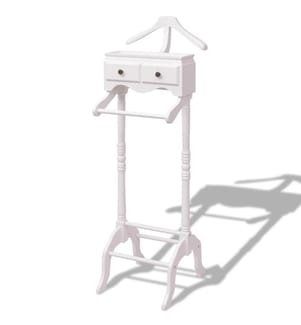 Kleiderständer mit Schubladen Weiss Holz