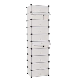 Armoire à chaussures avec 10 compartiments Blanc