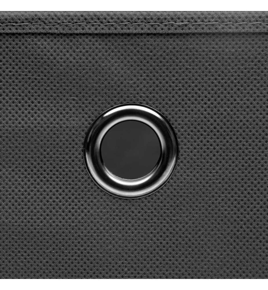 Aufbewahrungsboxen mit Deckeln 10 Stk. Grau 32x32x32 cm Stoff