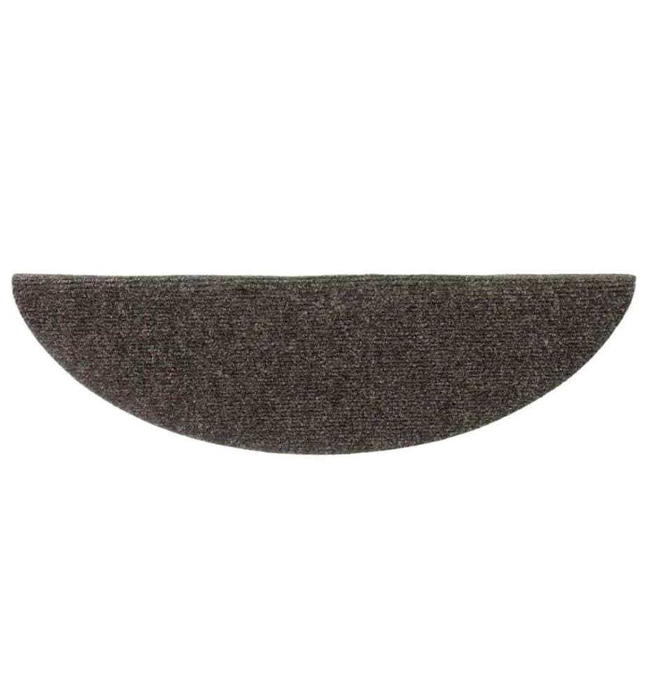 Stufenmatten Selbstklebend 15 Stk. 56x17x3 cm Anthrazit Halbrund
