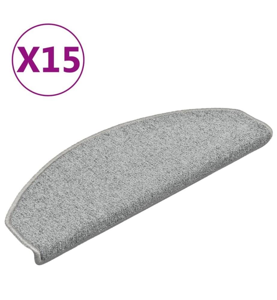 Stufenmatten 15 Stk. 65x24x4 cm Hellgrau Halbrund Gross