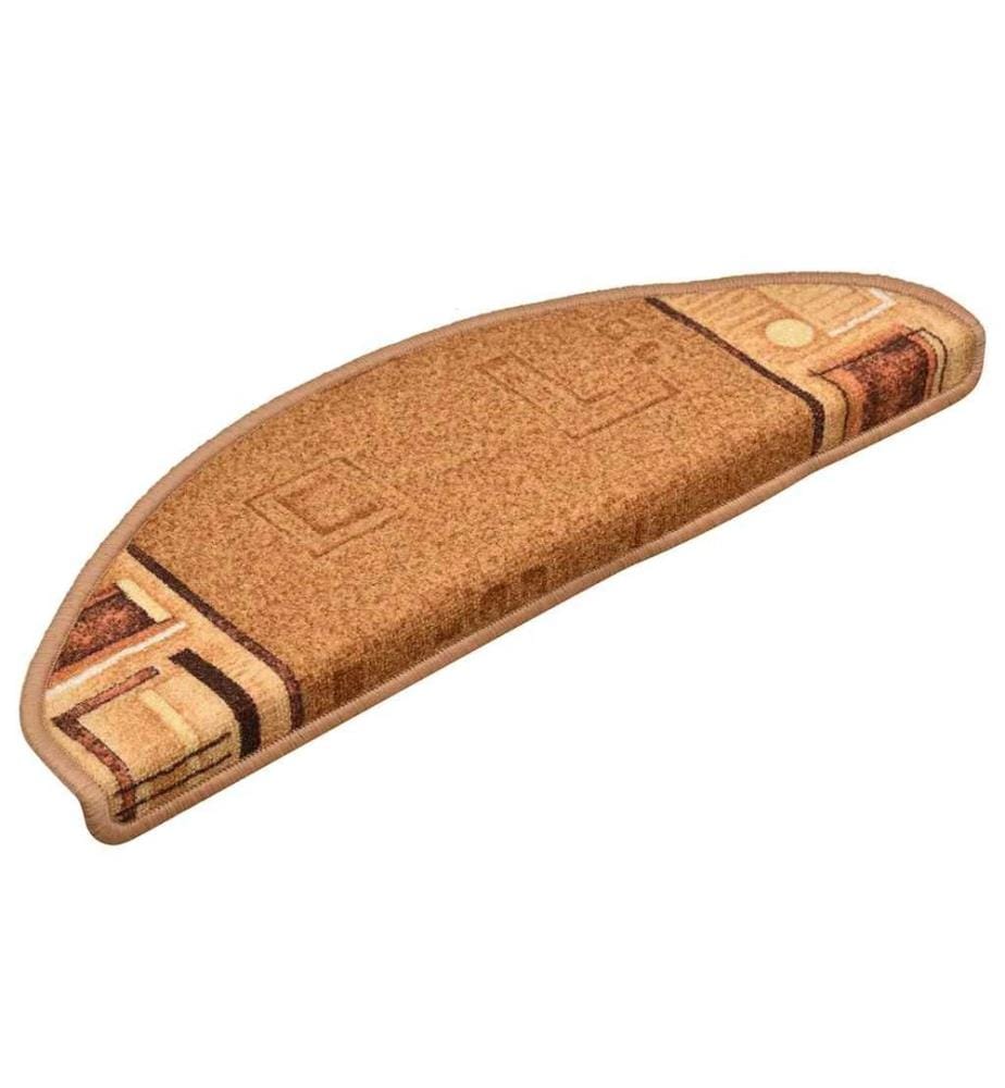 Treppenmatten Selbstklebend 15 Stk. Beige 65x21x4 cm