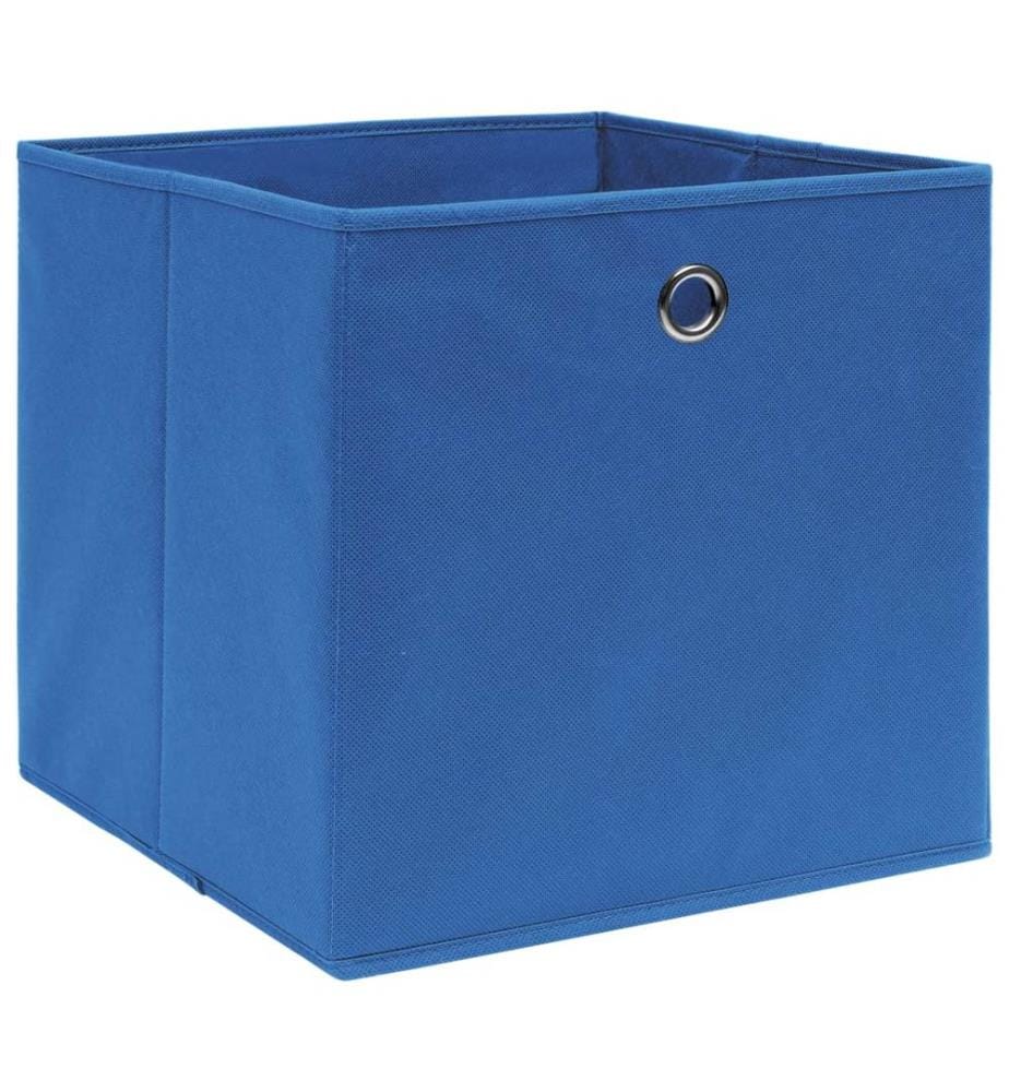 Boîtes de rangement 4 pcs Tissu intissé 28x28x28 cm Bleu
