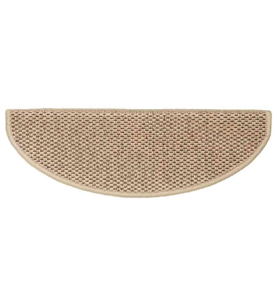 Treppenmatten Selbstklebend Sisal-Optik 15 Stk. 65x21x4 cm Sand