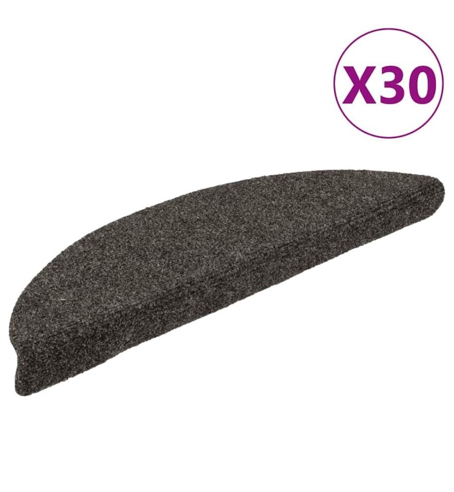 Stufenmatten Selbstklebend 30 Stk. 56x17x3 cm Anthrazit Halbrund