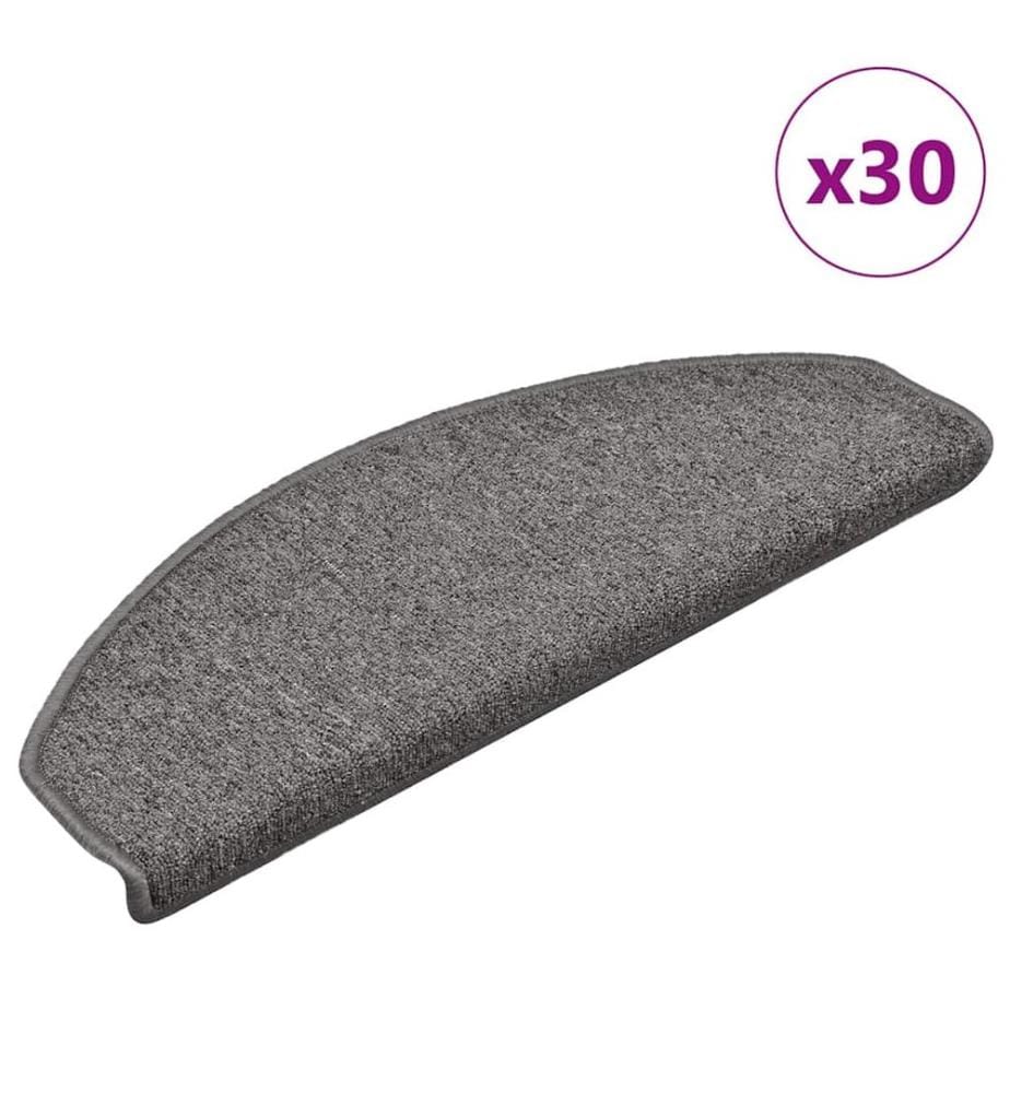 Stufenmatten 30 Stk. 65x24x4 cm Dunkelgrau Halbrund Gross