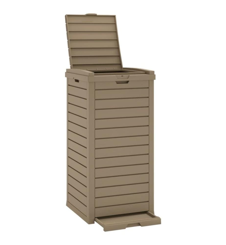 Outdoor-Mülltonne Hellbraun 41x41x86 cm Polypropylen