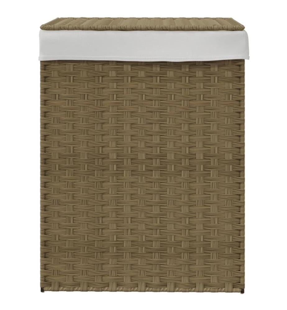 Wäschekorb mit Deckel 46x33x60 cm Poly Rattan
