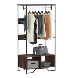 Kleiderständer Braun Eichen-Optik 90x50x180 cm Holzwerkstoff