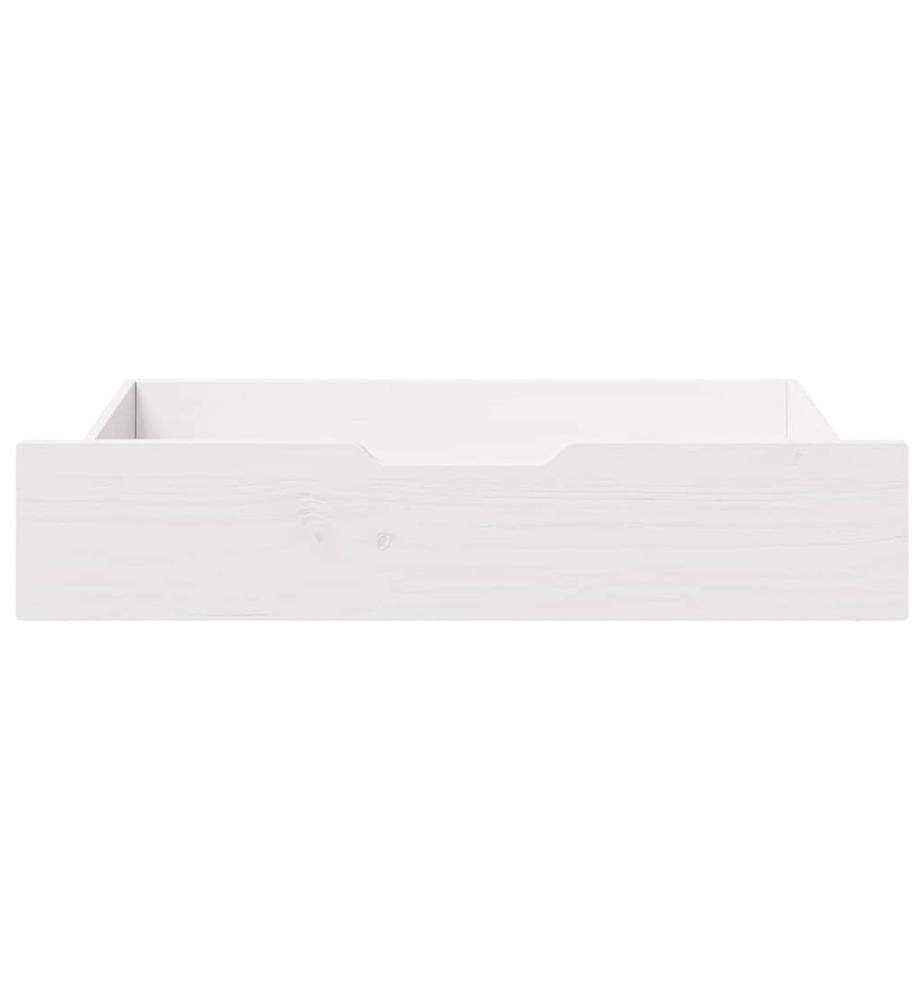 Tiroirs sous le lit 2 pcs blanc 80x55x17 cm bois de pin massif