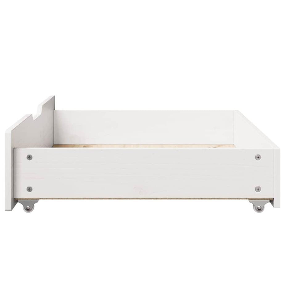 Tiroirs sous le lit 2 pcs blanc 80x55x17 cm bois de pin massif