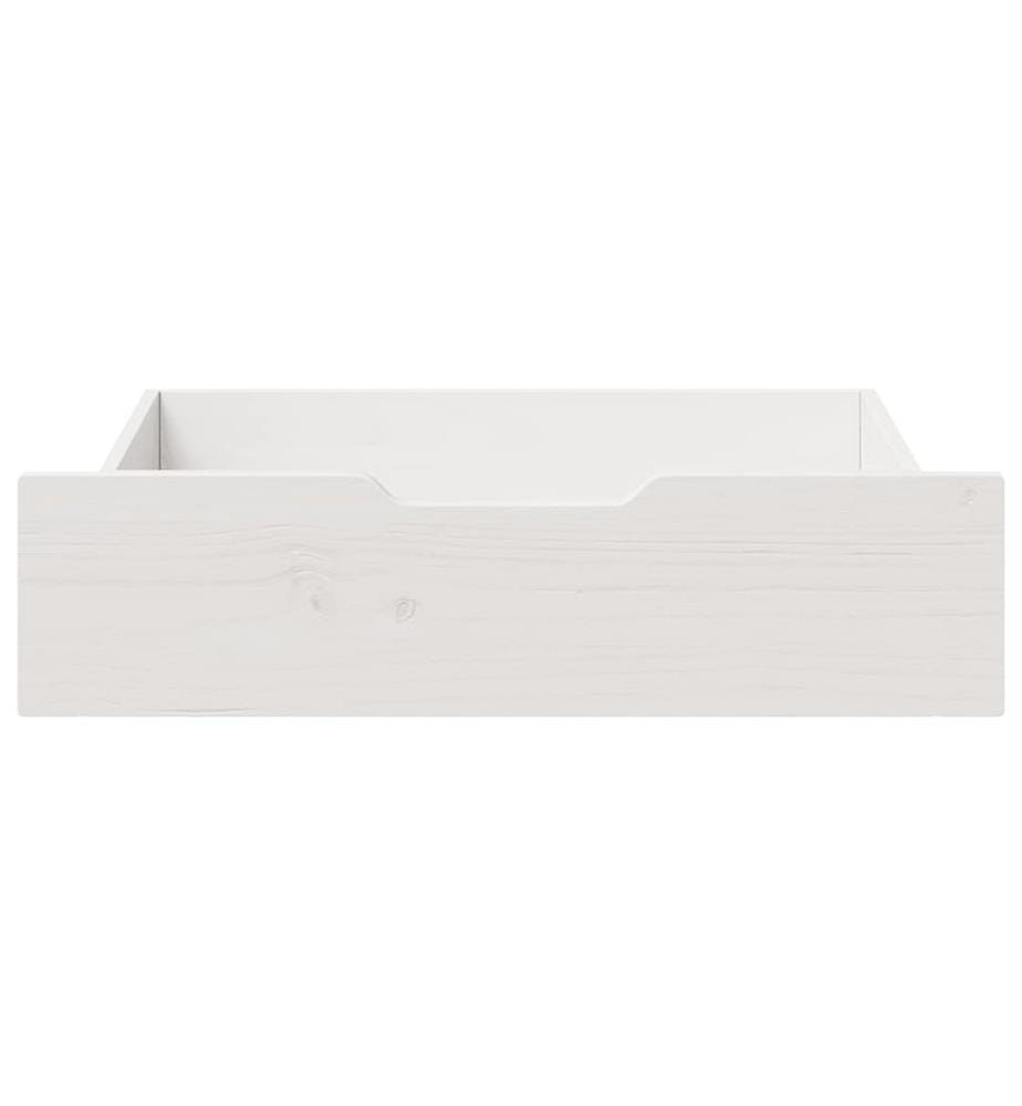 Tiroirs sous le lit 2 pcs blanc 75x55x17 cm bois de pin massif