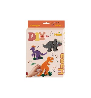 HAMA - Kits de perles à repasser Le monde des dinosaures, 2000 pcs Multicolore