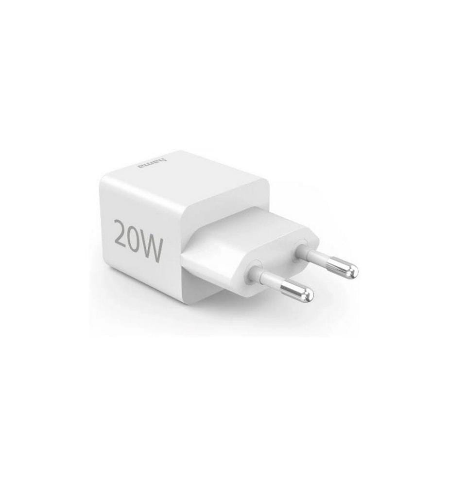HAMA - Chargeur mural USB Gan charger USB-A USB-C 20 W Blanc