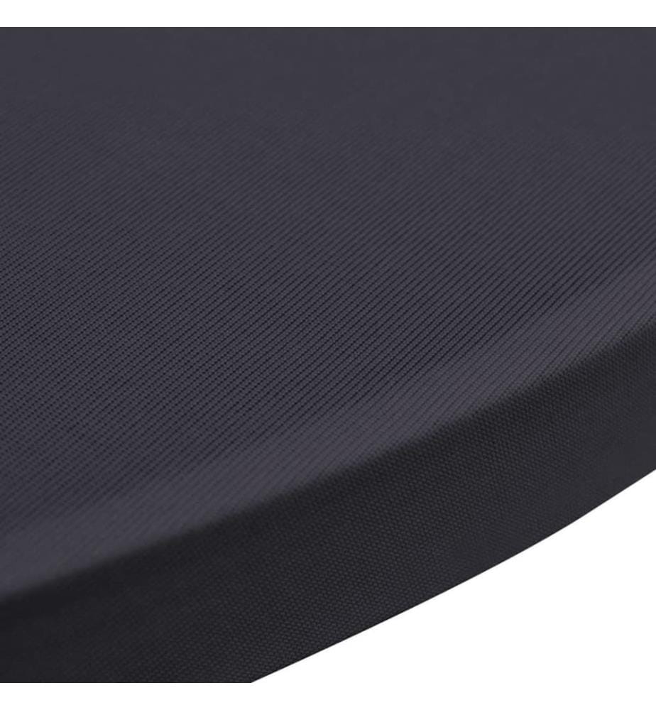 Housse de table extensible 60 cm 2 pcs Anthracite
