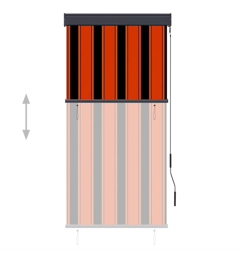 Aussenrollo 80 x 250 cm Orange und Braun