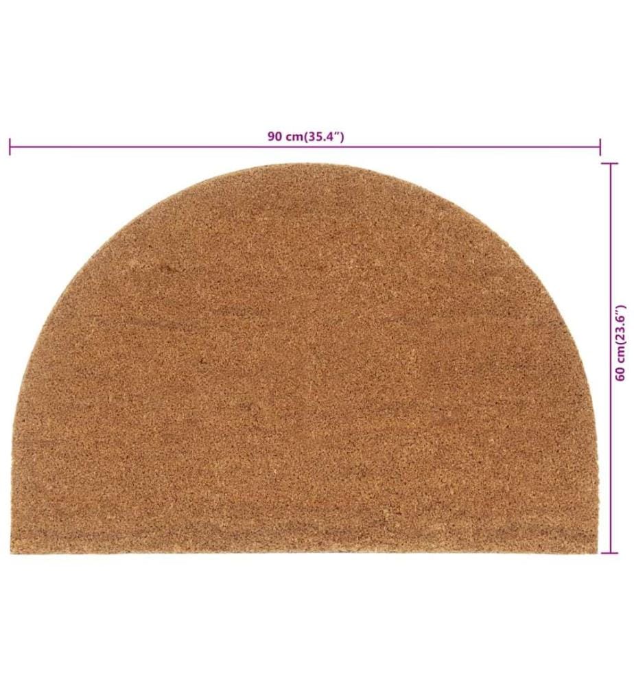 Fussmatte Natur Halbrund 60x90 cm Kokosfaser Getuftet