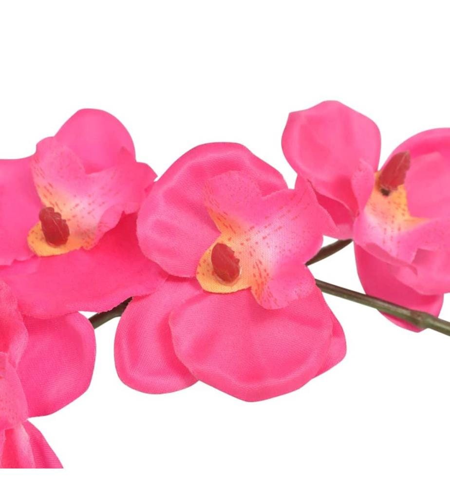 Künstliche Orchidee mit Topf 30 cm Rot