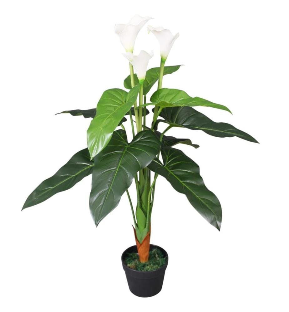 Künstliche Calla-Lilie mit Topf 85 cm Weiss