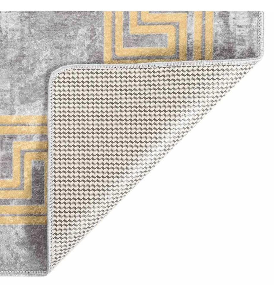 Tapis lavable antidérapant 120x180 cm gris