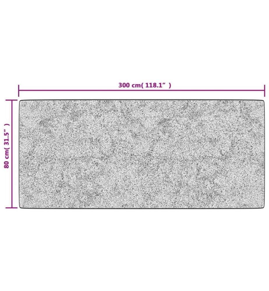 Tapis lavable antidérapant 80x300 cm Noir et blanc