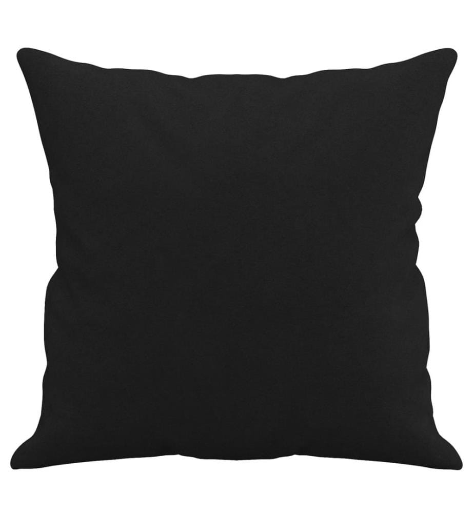 Coussins décoratifs lot de 2 Noir 40x40 cm Tissu microfibre