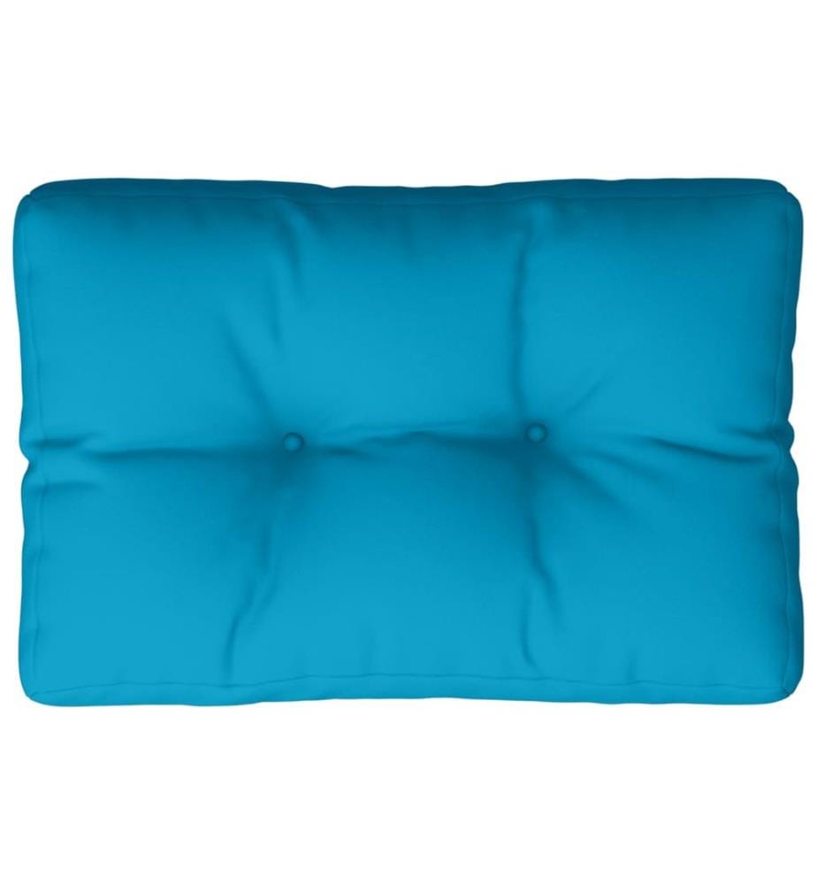 Coussin de palette bleu clair 50x40x12 cm tissu