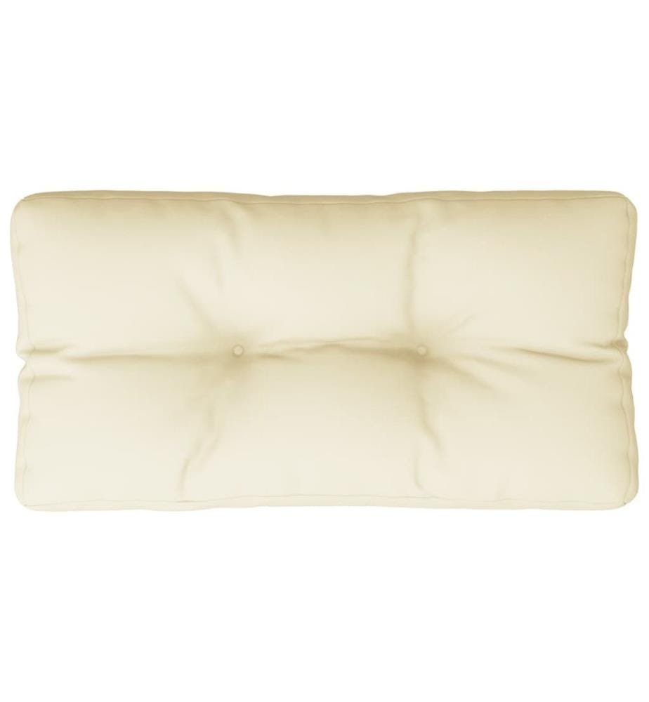 Palettenkissen Creme 70x40x12 cm Stoff