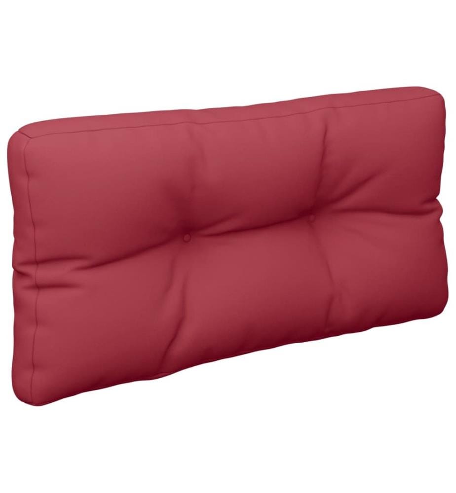 Coussins de palette lot de 2 rouge bordeaux tissu
